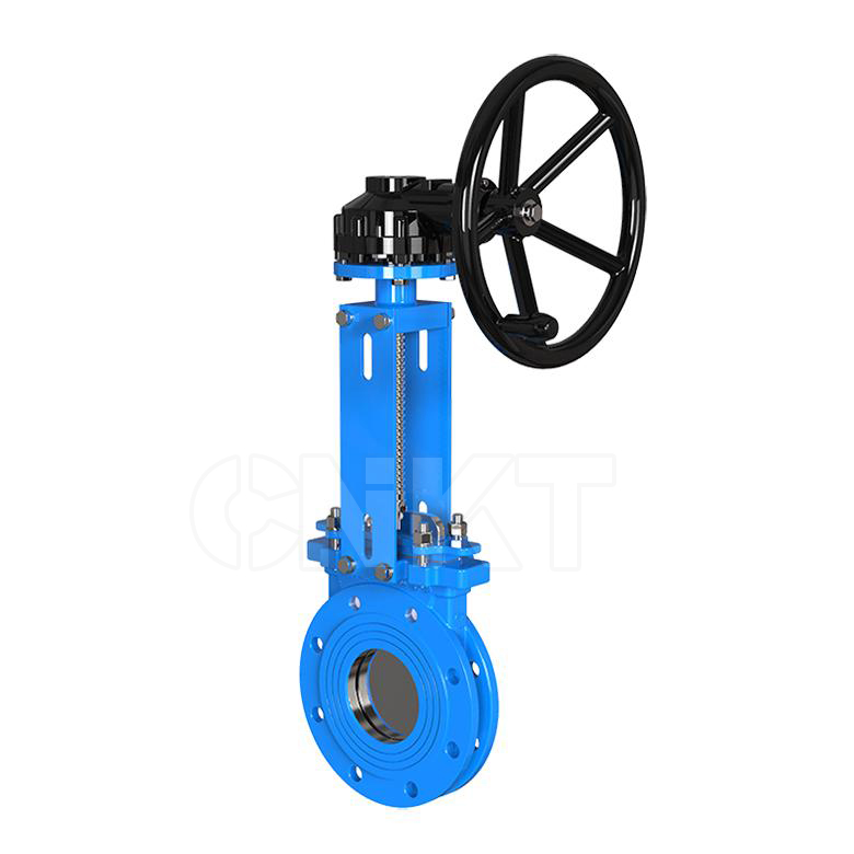 單向密封傘齒輪法蘭型刀閘閥KBZ543X/H-10C/P